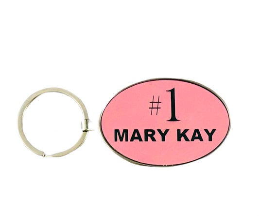 # 1 MARY KAY Pink Leatherette/Metal KeyChain (3"x 1 3/4")