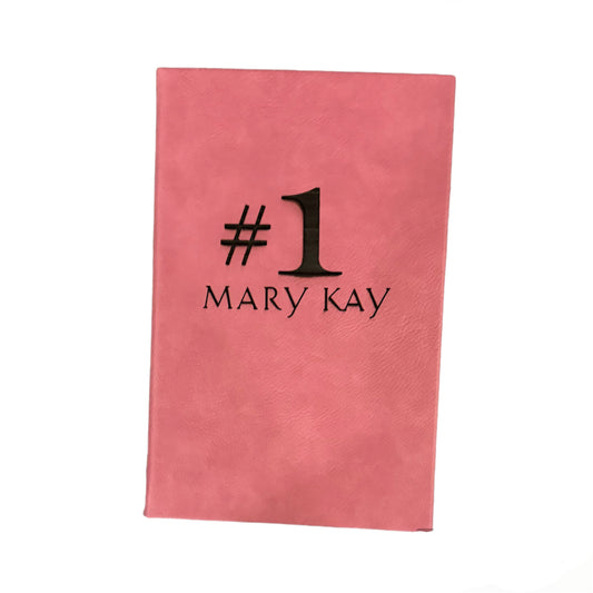 # 1 MARY KAY Pink Leatherette Book with Unlined Notepad 5 1/4" x 8 1/4"