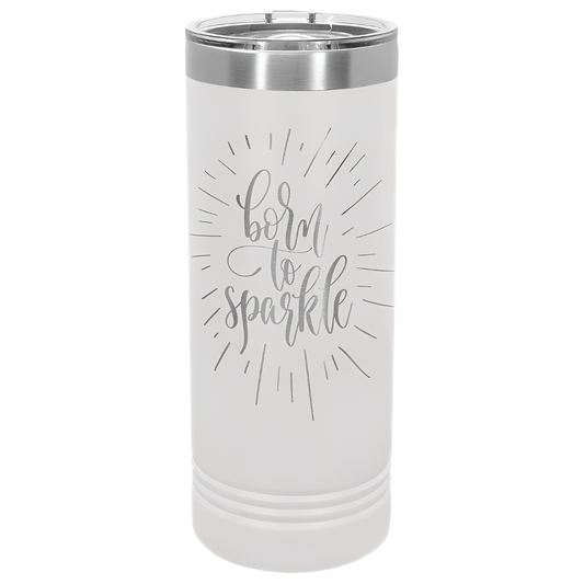 White "Skinny" Tumbler 22 oz.