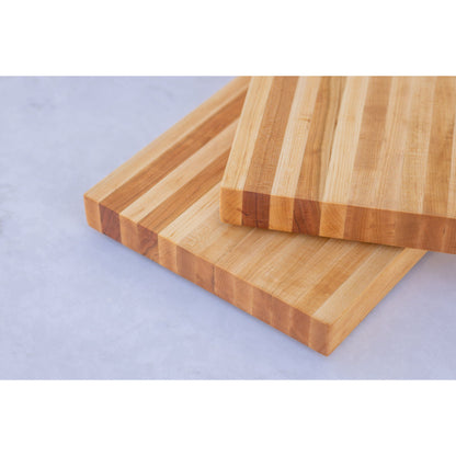Experience the allure of our large hardwood cutting board. Expertly crafted from hard maple and hickory, this exquisite gift measures approximately 17"x10.5"x1.5". Combining beauty and functionality, it's the perfect present for culinary adventurers.