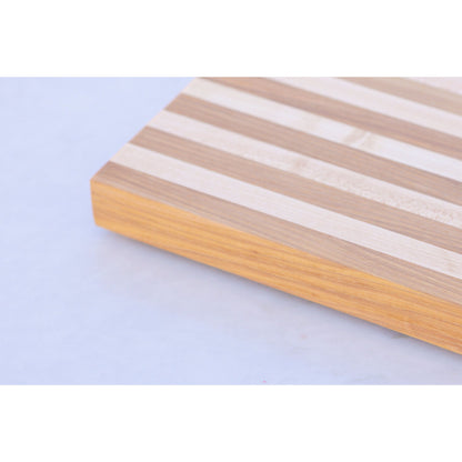 Small Hardwood (Hard Maple/Hickory Stripped) Cutting BOARD. A perfect Christmas gift. Approx. 10"x9"x1.25"